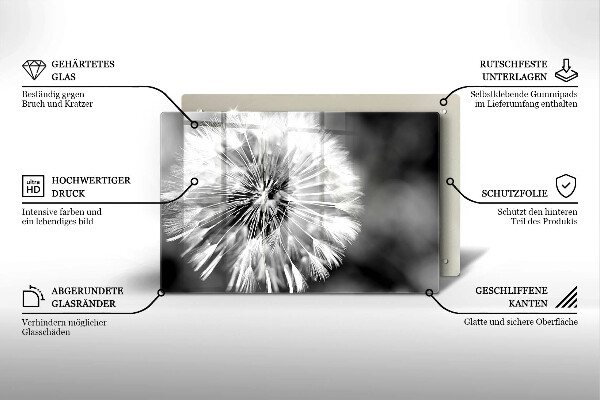 Placă sticla protectie aragaz O păpădie delicată