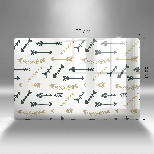 Placă din sticla protectie perete Model de săgeți Boho