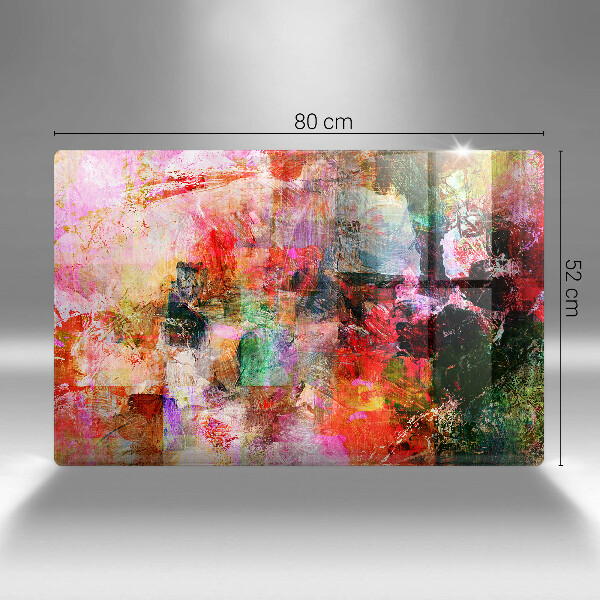 Placă sticla protectie aragaz Abstracția vopselei