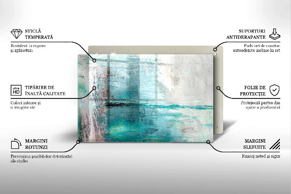 Placă din sticla protectie perete Vopsea fundal de abstractie