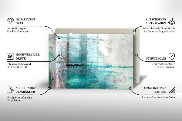 Placă din sticla protectie perete Vopsea fundal de abstractie