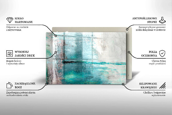 Placă din sticla protectie perete Vopsea fundal de abstractie