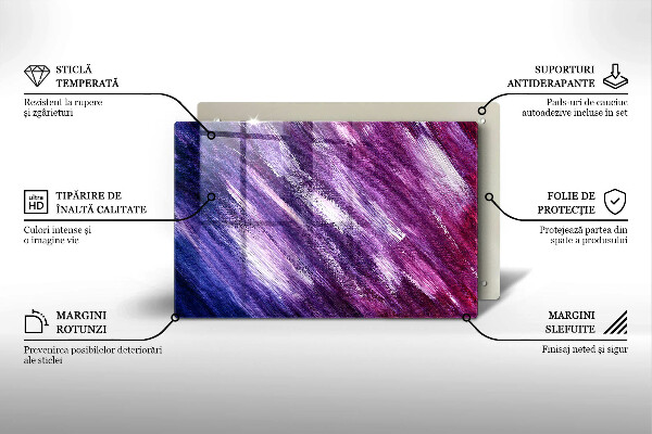 Placă sticla protectie aragaz Abstracția vopselei