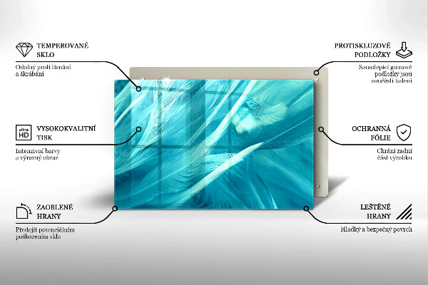 Placă sticla protectie aragaz Pene delicate