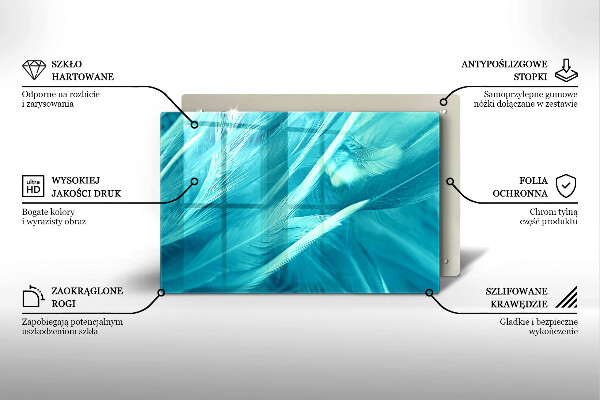 Placă sticla protectie aragaz Pene delicate