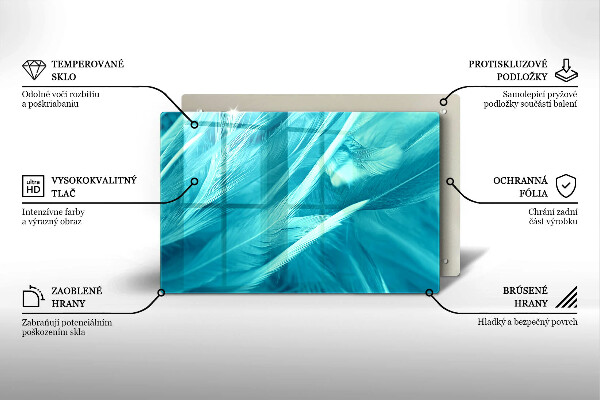 Placă sticla protectie aragaz Pene delicate