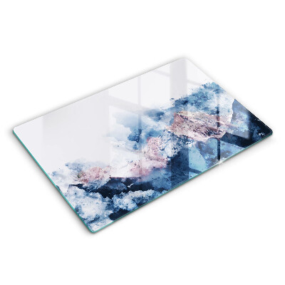 Placă din sticla protectie plita Munți pictați în abstract