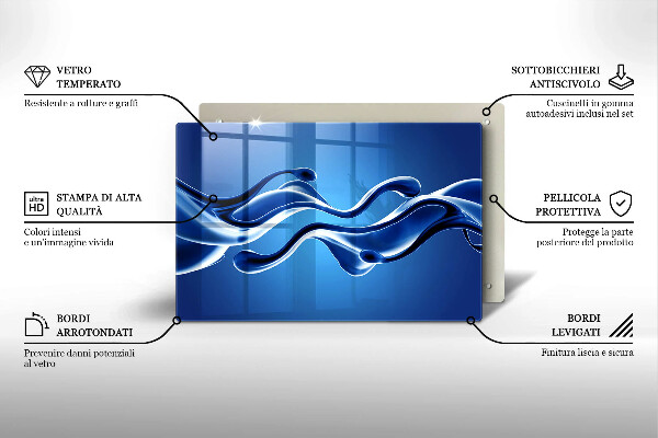 Placă din sticla protectie plita Abstracția fluidelor