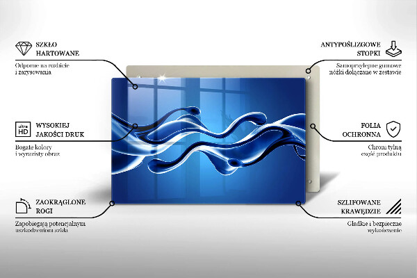 Placă din sticla protectie plita Abstracția fluidelor