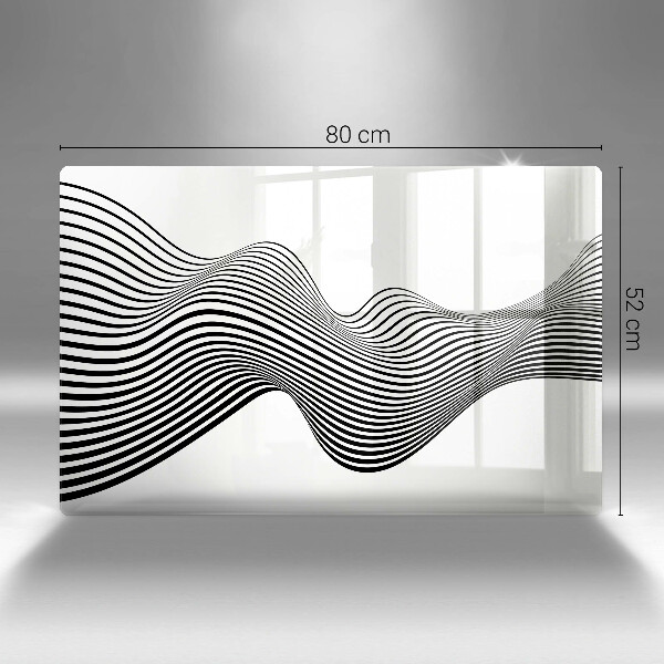 Placă din sticla protectie plita Abstracția liniară