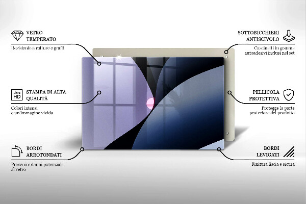 Placă sticla protectie aragaz Forme abstracte