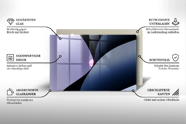 Placă sticla protectie aragaz Forme abstracte