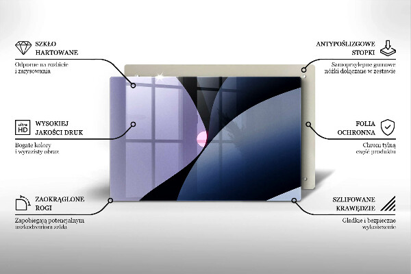 Placă sticla protectie aragaz Forme abstracte