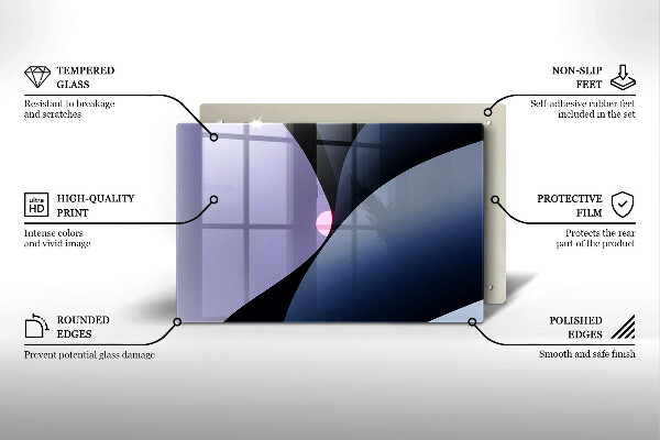 Placă sticla protectie aragaz Forme abstracte