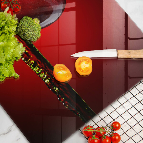 Placă sticla protectie aragaz Fructe de măr în apă