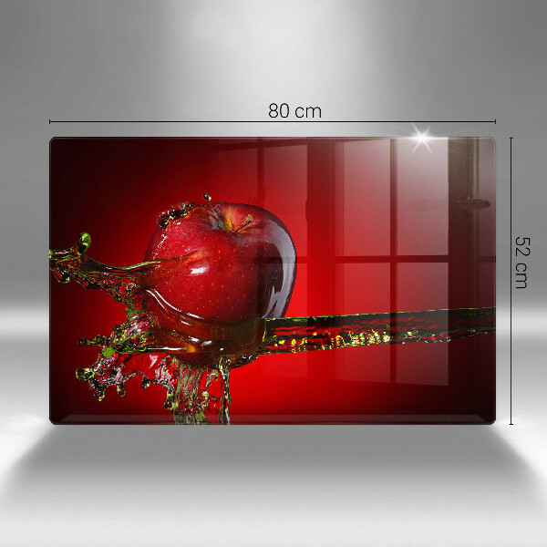 Placă sticla protectie aragaz Fructe de măr în apă