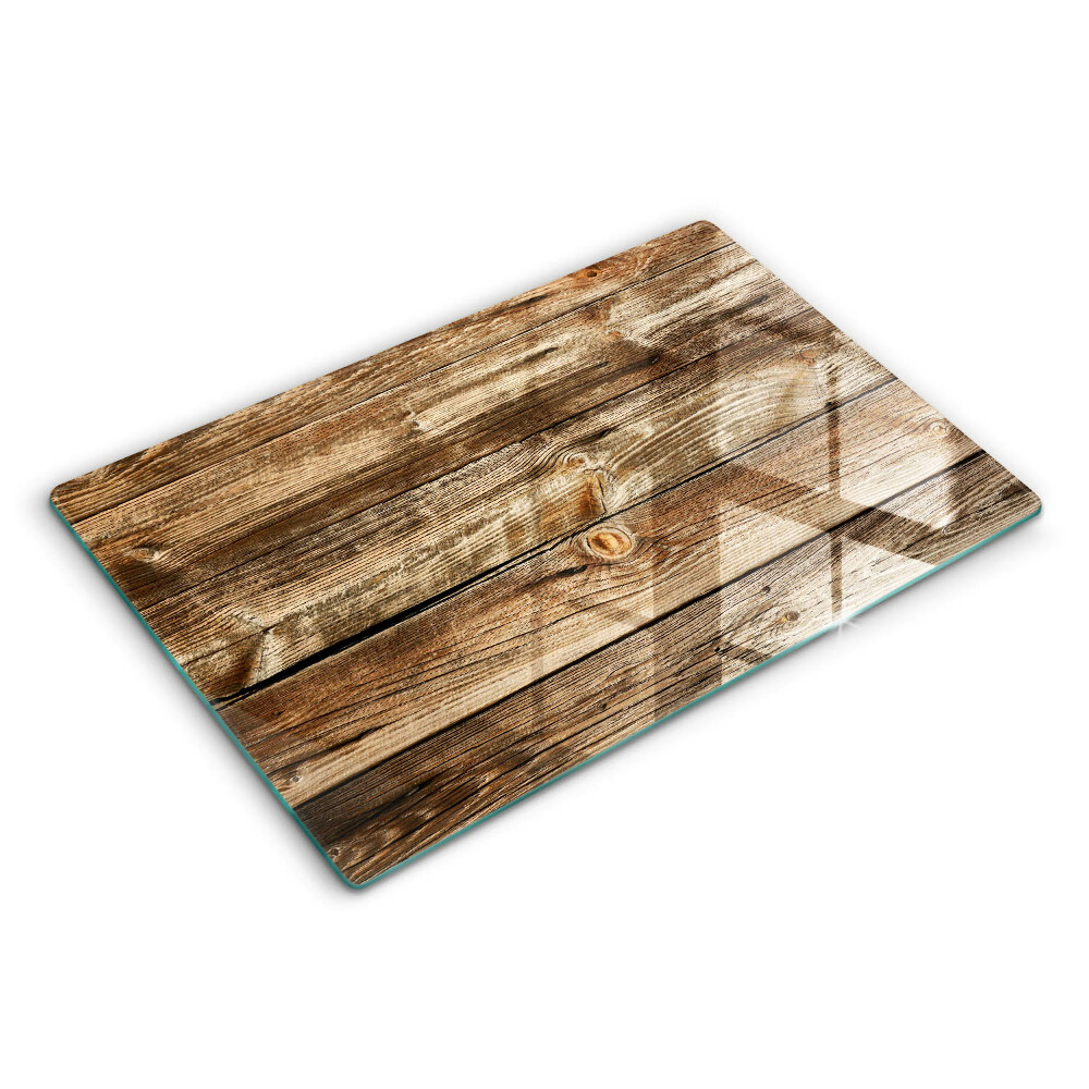 Placă sticla protectie aragaz Textura scândură de lemn