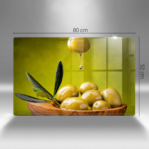 Placă sticla protectie aragaz Măsline gustoase