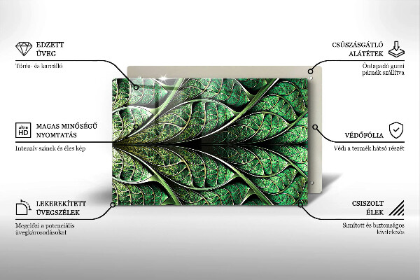 Placă sticla protectie aragaz Structura nervurii frunzei