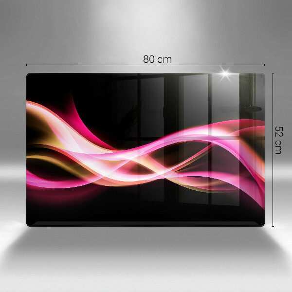 Placă sticla protectie aragaz Fum neon abstract