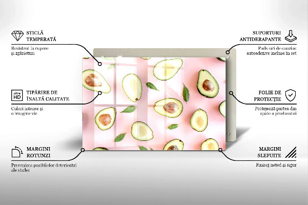 Placă din sticla protectie perete Model de avocado