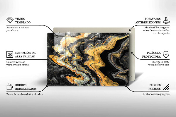 Placă din sticla protectie perete Structura abstractă