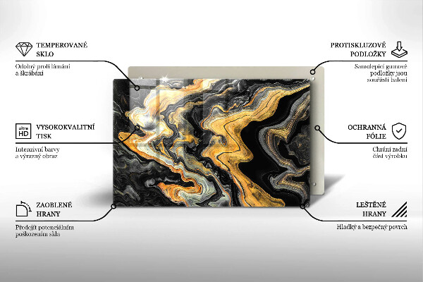 Placă din sticla protectie perete Structura abstractă