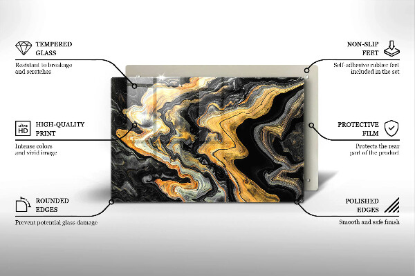 Placă din sticla protectie perete Structura abstractă