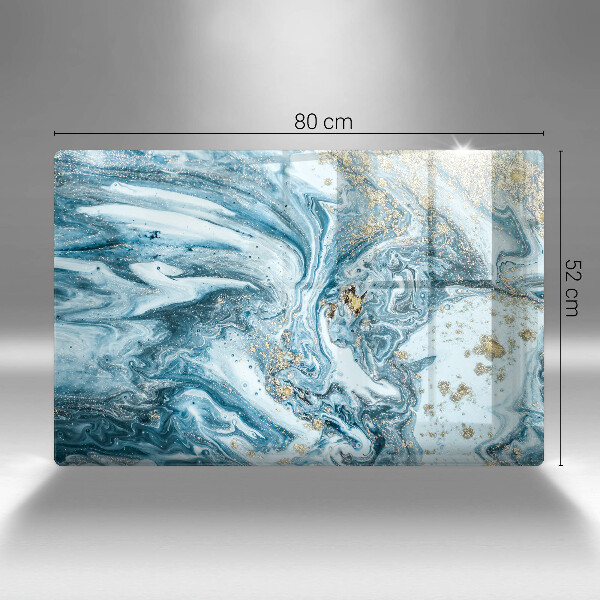 Placă sticla protectie aragaz Structură cu aur