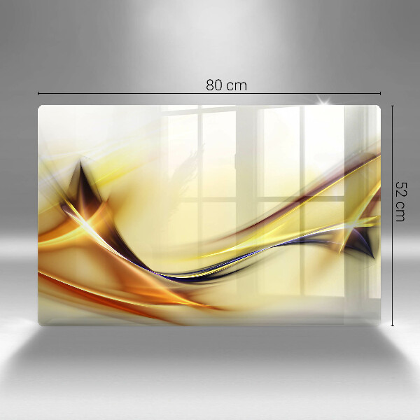 Placă sticla protectie aragaz Linii abstracte de lumină