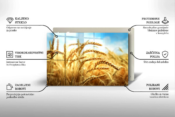 Placă sticla protectie aragaz Spice de cereale în câmp