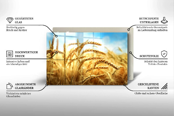 Placă sticla protectie aragaz Spice de cereale în câmp