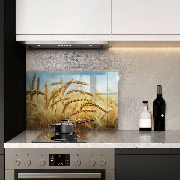 Placă sticla protectie aragaz Spice de cereale în câmp