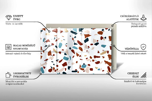 Placă din sticla protectie plita Piatra decorativa