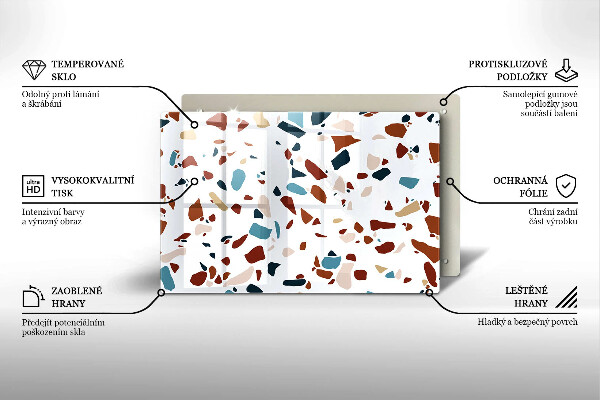 Placă din sticla protectie plita Piatra decorativa