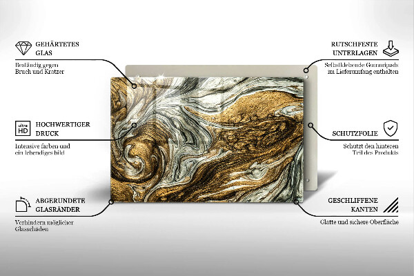 Placă din sticla protectie plita Abstracție bogată