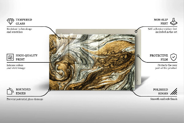 Placă din sticla protectie plita Abstracție bogată