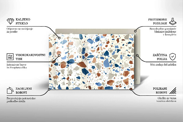 Placă din sticla protectie plita Gresie decorativa