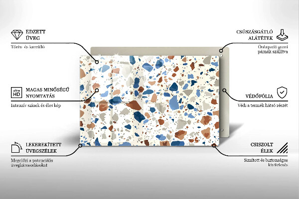 Placă din sticla protectie plita Gresie decorativa