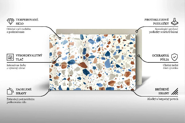 Placă din sticla protectie plita Gresie decorativa