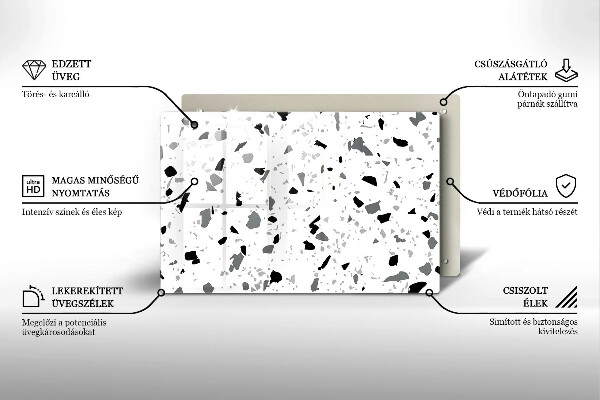 Placă din sticla protectie plita Gresie decorativa