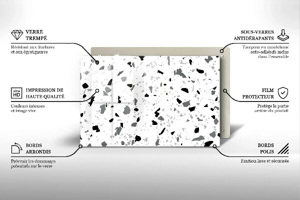 Placă din sticla protectie plita Gresie decorativa