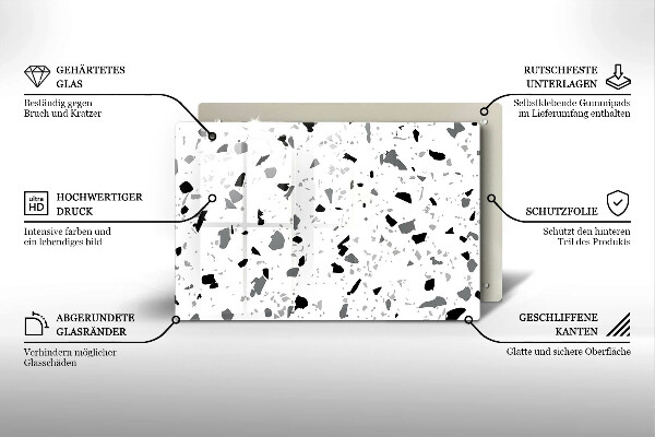 Placă din sticla protectie plita Gresie decorativa