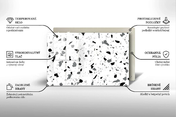 Placă din sticla protectie plita Gresie decorativa