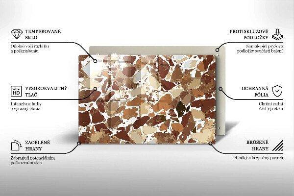 Placă din sticla protectie plita Pete decorative de piatră