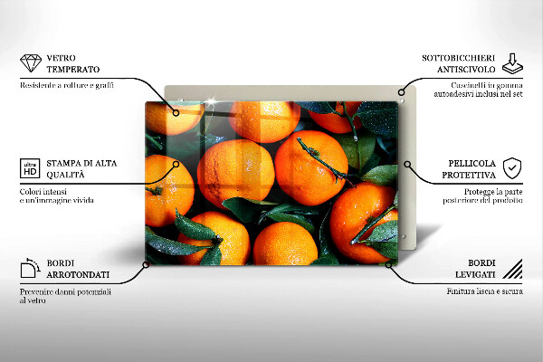 Placă din sticla protectie plita portocala