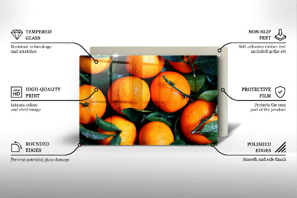 Placă din sticla protectie plita portocala