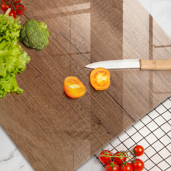 Placă sticla protectie aragaz Textura lemnului