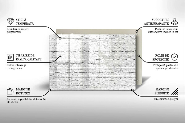 Placă sticla protectie aragaz Perete de cărămidă