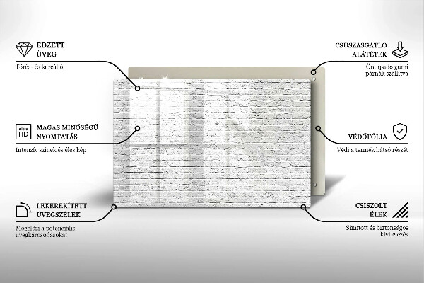 Placă sticla protectie aragaz Perete de cărămidă